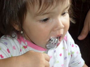 toddler eating